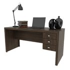 Escrivaninha Mesa Escritório 155cm Com 3 Gavetas Reversível M