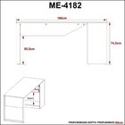 Escrivaninha Mesa Escritório 160cm Amêndoa