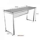 Escrivaninha Mesa Escritório 160cmx42cm 40mm Com Caixa De Tom