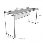 Escrivaninha Mesa Escritório 160cmx42cm Com Caixa De Tomada 1