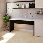 Escrivaninha Mesa Escritório 160cmx47cm 25mm Preto/branca