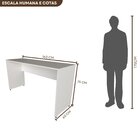Escrivaninha Mesa Escritório 160cmx60cm 160cm Branca Branca