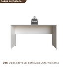 Escrivaninha Mesa Escritório 160cmx60cm 160cm Branca E Cinza
