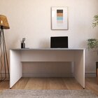 Escrivaninha Mesa Escritório 160cmx60cm 160cm Branca E Cinza