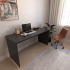 Escrivaninha Mesa Escritório 160cmx60cm 160cm Preto Preto