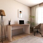 Escrivaninha Mesa Escritório 160cmx60cm 25mm Branca/carvalho