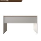 Escrivaninha Mesa Escritório 160cmx60cm 25mm Branca/cinza Cri