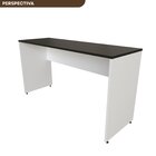 Escrivaninha Mesa Escritório 160cmx60cm 25mm Branca/preto