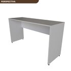 Escrivaninha Mesa Escritório 160cmx60cm 25mm Cinza Cristal
