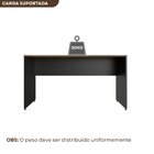Escrivaninha Mesa Escritório 160cmx60cm 25mm Preto/carvalho M