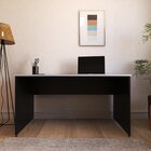 Escrivaninha Mesa Escritório 160cmx60cm 25mm Preto/cinza Cris