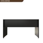 Escrivaninha Mesa Escritório 160cmx60cm 25mm Preto/cinza Cris
