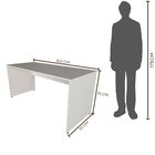 Escrivaninha Mesa Escritório 160cmx70cm 160cm Branca Branca