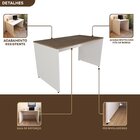 Escrivaninha Mesa Escritório 160cmx70cm 160cm Branca E Carval