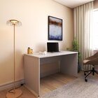 Escrivaninha Mesa Escritório 160cmx70cm 160cm Cinza Cristal C