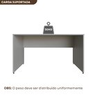 Escrivaninha Mesa Escritório 160cmx70cm 160cm Cinza Cristal C