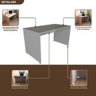 Escrivaninha Mesa Escritório 160cmx70cm 160cm Cinza Cristal C