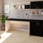 Escrivaninha Mesa Escritório 160cmx70cm 25mm Branca/preto