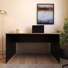 Escrivaninha Mesa Escritório 160cmx70cm 25mm Preto/carvalho M