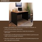 Escrivaninha Mesa Escritório 160cmx70cm 25mm Preto/carvalho M