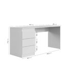 Escrivaninha Mesa Escritório 163cm 3 Gavetas Hera Cabecasa Ma