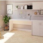 Escrivaninha Mesa Escritório 170cmx47cm 170cm Branca Branca