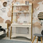 Escrivaninha Mesa Escritório 172cm Com Estante Simba Areia Fo