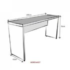 Escrivaninha Mesa Escritório 180cmx42cm 180cm Branca Branca