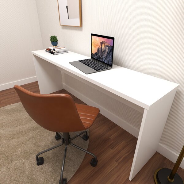 Escrivaninha Mesa Escritório 180cmx42cm 180cm Branca Branca