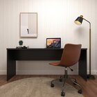 Escrivaninha Mesa Escritório 180cmx42cm 180cm Preto Preto