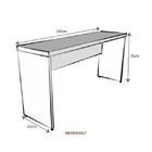 Escrivaninha Mesa Escritório 180cmx42cm 40mm Preto