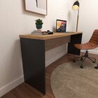 Escrivaninha Mesa Escritório 180cmx42cm 40mm Preto/carvalho M