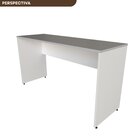 Escrivaninha Mesa Escritório 180cmx60cm 25mm Branca/cinza Cri