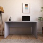 Escrivaninha Mesa Escritório 180cmx60cm 25mm Cinza Cristal