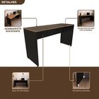 Escrivaninha Mesa Escritório 180cmx60cm 25mm Preto/carvalho M