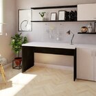 Escrivaninha Mesa Escritório 180cmx70cm 180cm Preto E Branca