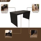Escrivaninha Mesa Escritório 180cmx70cm 180cm Preto Preto