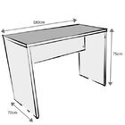 Escrivaninha Mesa Escritório 180cmx70cm 25mm Branca/cinza Cri