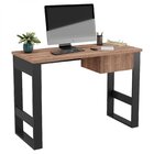 Escrivaninha Mesa Escritório 1 Gaveta 115cm Industrial Preto