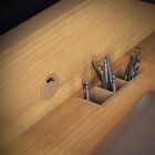 Escrivaninha Mesa Escritório 1 Gaveta 127cm Com Passa Fio Job