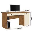 Escrivaninha Mesa Escritório 1 Gaveta Ariel Móveis Primus Mel