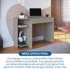 Escrivaninha Mesa Escritório 1 Gaveta Complemento Niquel