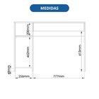 Escrivaninha Mesa Escritório 1 Gaveta Complemento Niquel