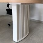 Escrivaninha Mesa Escritório 200cm Curvas Orgânicas Tampo Tam