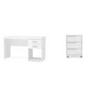 Escrivaninha Mesa Escritório 2 Gavetas 120cm Com Gaveteiro 3