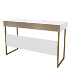 Escrivaninha Mesa Escritório 2 Gavetas 120cm Pés Em Aço Olymp