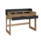 Escrivaninha Mesa Escritório 2 Gavetas 128cm Home Office Flex