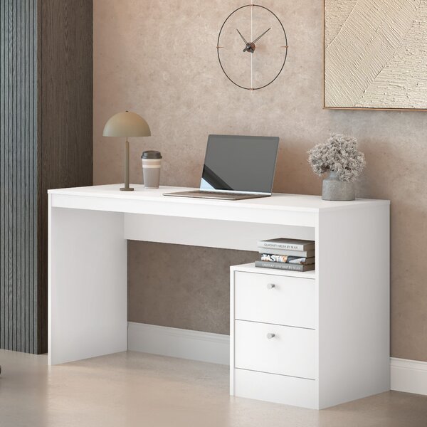 Escrivaninha Mesa Escritório 2 Gavetas 135cm 100% Mdf Funzion
