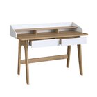 Escrivaninha Mesa Escritório 2 Gavetas 139cm Home Office Flex