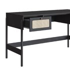 Escrivaninha Mesa Escritório 2 Gavetas 139cm Palhinha Pé Made